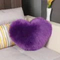 Cuscino viola a forma di cuore in finta lana, morbido cuscino da divano per la camera da letto. - 30*40cm Forma di Cuore / Viola