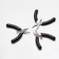 Stainless steel mini pliers set, craft wire wrapping bead tools, pointed, round, and diagonal nose pliers. - No.1 Needle-Nose Pliers Without Teeth