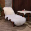 White genuine sheepskin rug fluffy wool sofa cushion carpet for home living room decoration. - Special Half Sheepskin 50*60cm / Natural White