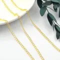 Gouden verlengketting detail, 14K verguld koperen sieraden DIY verstelbare component. - 2.5*3.5mm Verlengketting / 18K Goud
