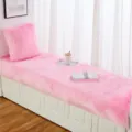 Roze fluffy erker zitkussen lang pluche stoelmat kussen voor thuis slaapkamer decor - 50*50cm / rozenroze
