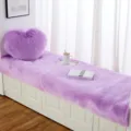 Set di cuscini in morbido peluche viola per finestra a golfo con cuscino a forma di cuore. - Lavanda