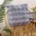 Luxueuze faux fur kussensloop zacht pluizig sierkussen voor bank slaapkamer decor. - 30*50cm Dubbelzijdig Pluche Kussensloop / Grijs