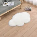 Witte pluizige nepwollen vloerkleed in wolkvorm zachte mat voor woonkamer slaapkamer - 60*90cm Wolk / Witte Wolk