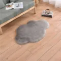 Grijs wolkje kunstbont vloerkleed, pluche harig tapijt voor woonkamer, slaapkamer en raamdecoratie. - 60*90cm Wolk / Lichtgrijs Wolk