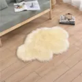 Zacht nepwol wolk tapijt pluche donzig slaapkamer woonkamer vloermat in creme geel - 60*90cm Wolk / Beige Wolk