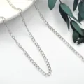 Detail zilveren metalen verlengketting, fijn schakelontwerp voor DIY sieraden maken. - 2.5*3.5mm Verlengketting / Witgoud