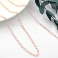 Roségoud DIY sieraden verlengketting detail, koperen materiaal voor handgemaakte kettingen. - 2.5*3.5mm Verlengketting / Roségoud