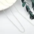 Gedetailleerd overzicht van zilverkleurige verlengketting, ideaal voor creatie en aanpassing. - 2.5*3.5mm Verlengketting / Zilver