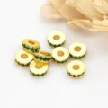 18k vergulde strass kralen met groot gat voor DIY armband sieraden maken detail opname - 4mm / Groene Zirkonia