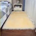 Zacht nepbont vloerkleed pluizig lang pluche slaapkamer bedomranding modern wonen - 50*80cm / Langhaar Lichtgeel