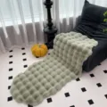 Zacht Saliegroen Bubble Fleece Stoelkussen En Comfortabele Pluche Bankmat Stijl - 60x90cm Afgeronde Uiteinden / Matcha Groen Verdikt Bubbelfleece