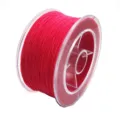 0.3mm rode elastische kralenkoord voor DIY sieraden maken en armband draad rol - Ca. 0.3mm 50m / Donkerrozerood