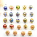10mm cloisonne holle kralen, emaille verguld koper DIY armband ketting sieraden afstandshouder - Stijl 1