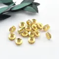 18K Vergulde Tussenkralen Zirkonia Runde Bedels Voor DIY Sieraden Maken Accessoires - 8mm (Dikte ca. 2.6mm, Gat 3.2mm) / Gouden Basis Lichtroze Zirkoon