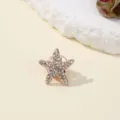 Exquisite rhinestone starfish brooch pin, elegant sparkling crystal lapel accessory for women. - Small Starfish