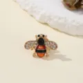 Squisita spilla ape con strass di cristallo spilla colletto moda elegante insetto gioiello - Ape 1 / 2.4*1.8cm