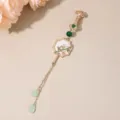 Chinese style bamboo metal pendant brooch accessory for traditional cheongsam dress decoration. - Bamboo