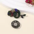 Strass kameleon magneet broche speld sprankelende mode kleding sjaal accessoire decor. - Hagedis / 5.0x2.5x1.3cm