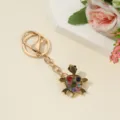 Cute rhinestone turtle keychain for women, alloy crystal animal keyring and bag charm pendant. - Full Rhinestone Multicolor Turtle / 10*3.1*1.1cm / Full Rhinestone Multicolor