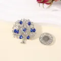 Kristal Boom Magnetische Broche Sjaal Pin Mode Sieraden Accessoire Strass Decor - Geldboom