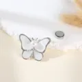 Elegant butterfly magnetic brooch with pearl inlay, secure hijab pin and clothing accessory. - Butterfly Style / 10