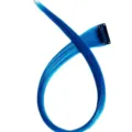 Extension per capelli blu brillante con clip pezzo singolo per riflessi eleganti e look colorato. - Blu Lago