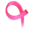 Extension per capelli con clip rosa sintetica resistente al calore ciocca per styling - Rosa