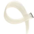 Platinum blonde clip-in hair extension one piece synthetic highlight hair piece for women - Ivory