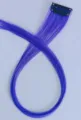 Extension capelli viola con clip ciocca sintetica colorata per mèches alla moda design - Blu viola