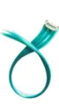 Extension di capelli turchese con clip ciocca sintetica colore vivace accessorio. - Verde Scuro