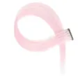 Extension per capelli con clip rosa ciocca sintetica liscia per styling quotidiano - Rosa chiaro