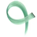 Ciocca extension capelli clip-in verde menta, fibra sintetica opaca per alta temperatura. - verde pisello