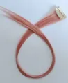 Extension per capelli sintetica con clip rosa, variante ciocca colorata brillante - Rosa Fumo