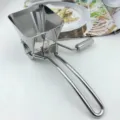 Stainless steel manual herb chopper kitchen seasoning mincer food cutter tool detail view - Style 1