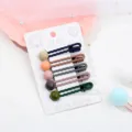 Colorful wavy bobby pins detail shot, candy color hair clips set card mounted for daily cute style. - Narrow Mixed Colors / Card Packaging