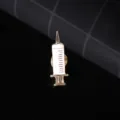 Creative syringe enamel pin fashion medical theme metal brooch for creative clothing backpack - Syringe Needle Shape Pin