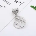 Crystal cat brooch pin cute rhinestone animal lapel pin sparkling jewelry for women gift - Clear Rhinestone Cat (4#)
