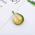 Durian brooch detail view, alloy drip oil and rhinestone inlay, exquisite fashion accessory. - 3D Durian (6#)