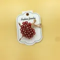 Mini spilla ballerina balletto strass graziosa per vestiti borse sciarpe dettaglio - Ballerina con Gonna a Fiori Rossi (5#)
