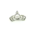Silberne Strass Krone Brosche Detail, elegante Vintage Pullover Nadel für Damen Mode Accessoire. - Silberne Krone