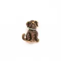 Leuke legering strass puppy broche kristal kraag mode pak jas speld sieraden accessoires - Champagne Strass Zittende Hond Stijl (4)