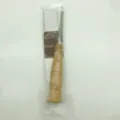 Broodmes met houten handvat gebogen roestvrijstalen baguette mes deeg snijgereedschap voor bakken - In Zak 36g (19X3.4X3.4CM)
