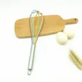 Bunter 12-Zoll Silikon-Schwingbesen mit Edelstahlgriff ideal zum Backen und Kochen - Standard