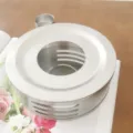 Stainless Steel Tea Warmer Base Candle Heating Stove Holder for Teapot and Coffee - Concave Three Horizontal Bars Style / Stainless Steel