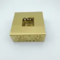 Stainless steel square tea warmer base titanium gold candle heater for teapot heating. - Gold