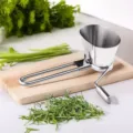Stainless steel manual herb cutter kitchen vegetable mincer hand crank coriander chopper tool - Style 2