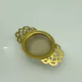 Gold 304 stainless steel tea strainer with exquisite hollow floral handles for loose tea. - Lace Tea Strainer Mesh (Without Base) / Gold