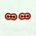 Red crystal rhinestone peanut brooch alloy pin lapel pin scarf buckle accessory new - Dark Red