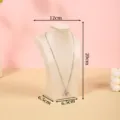 Samt Halskette Display Staender Bueste Schmuck Halter Vitrine fuer Laden Dekoration - Mini Größe Höhe 19cm / Beige